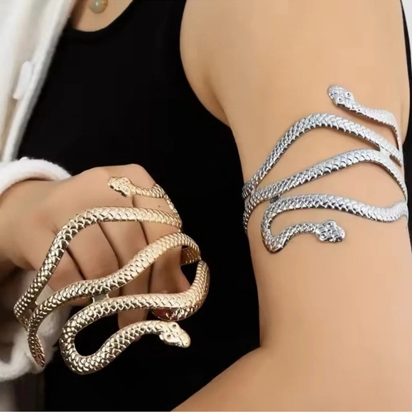 Serpenti Silver Snake Arm Bracelet - Picture 2 of 5